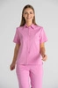 Elegancka koszula medyczna damska Rebecca - Flamingo pink - Kangoomed by Emily