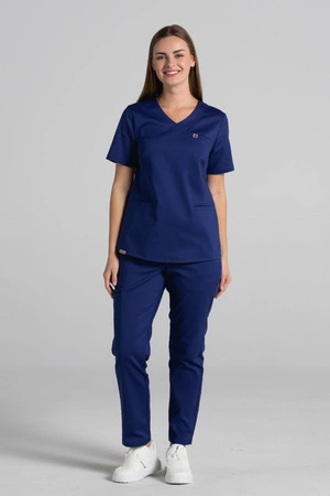 Spodnie medyczne proste damskie - Merit - Astro blue - KangooNature