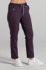 Spodnie medyczne proste damskie - Merit - Dark plum - KangooNature