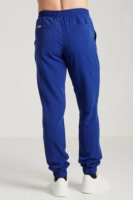 Spodnie medyczne joggery męskie - Sokrates - Royal blue
