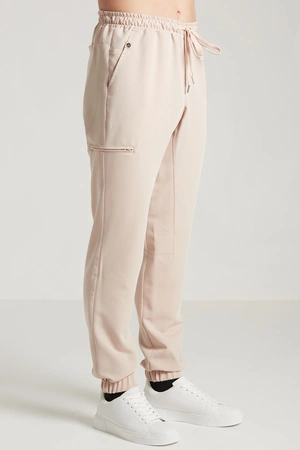 Spodnie medyczne joggery męskie - Sokrates - Caffe Latte