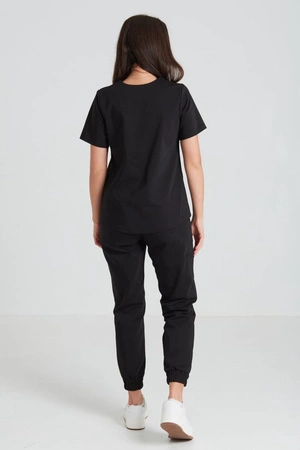 Spodnie medyczne joggery damskie - Merit - Jet black - KangooNature