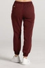Spodnie medyczne joggery damskie - Merit - Sangria 