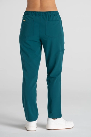 Spodnie medyczne proste damskie - Merit - Mermaid blue - KangooSoft Premium