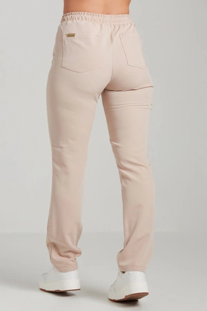 Spodnie medyczne proste damskie - Merit - Caffe Latte