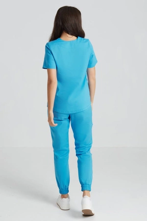 Bluza medyczna damska - Merit - Azure blue - KangooNature