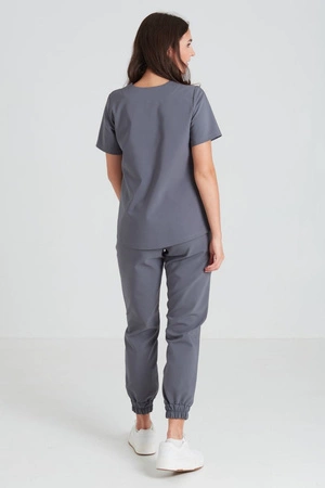 Spodnie medyczne joggery damskie - Merit - Shadow grey - KangooNature