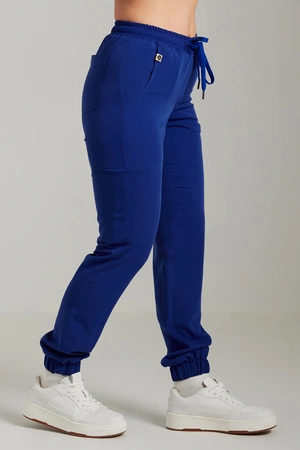 Spodnie medyczne joggery damskie - Merit - Royal blue