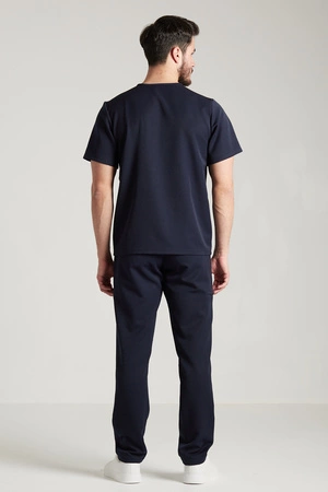 Spodnie medyczne proste męskie - Sokrates - Dark navy