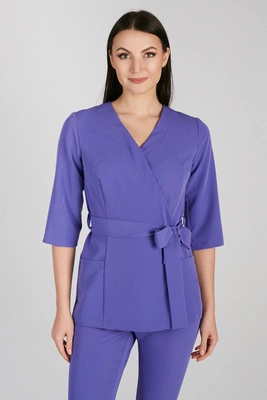 Tunika medyczna damska - rękaw 3/4 - Atomic berry