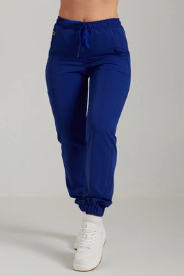 Spodnie medyczne joggery damskie - Merit - Royal blue