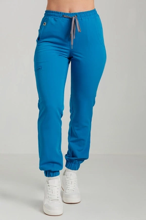Spodnie medyczne joggery damskie - Merit - Sapphire blue