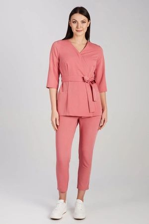 Spodnie medyczne przylegające damskie - Raspberry pink