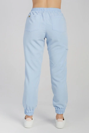 Spodnie medyczne joggery damskie - Merit - Celestial blue