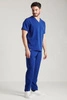 Spodnie medyczne proste męskie - Sokrates - Royal blue