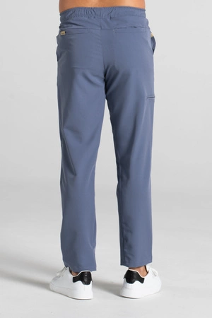 Spodnie medyczne proste męskie - Sokrates - Pacific blue - KangooSoft Premium