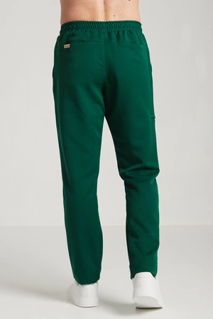 Spodnie medyczne proste męskie - Sokrates - Pine green