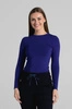 Longsleeve medyczny damski - Rich blue - Bamboo collection