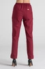 Eleganckie spodnie medyczne damskie z rozcięciem - Esther - Maroon - Kangoomed by Emily