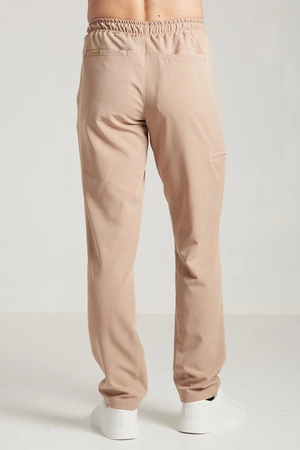 Spodnie medyczne proste męskie - Sokrates - Cappuccino