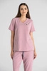 Bluza medyczna damska Merit - Blush pink - KangooSoft Premium