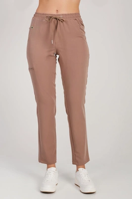 Spodnie medyczne proste damskie - Merit - Mocha