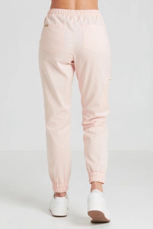 Spodnie medyczne joggery damskie - Merit - Salmon - KangooNature