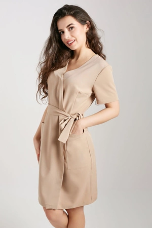Sukienka medyczna damska - Cappuccino