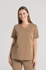 Bluza medyczna damska Merit - Caramel - KangooSoft Premium