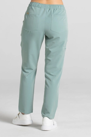 Spodnie medyczne proste damskie - Merit - Wild sage - KangooSoft Premium