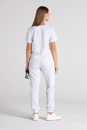 Spodnie medyczne joggery damskie - Merit - Snow white - KangooSoft Premium