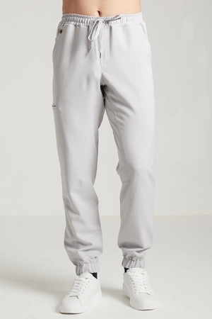 Spodnie medyczne joggery męskie - Sokrates - Silver grey