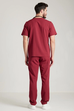 Spodnie medyczne proste męskie - Sokrates - Electric currant