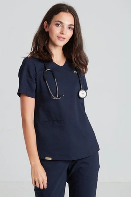 Bluza medyczna damska - Merit - Cansas navy - KangooNature