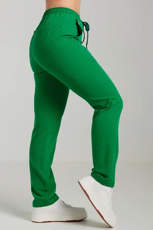Spodnie medyczne proste damskie - Merit - Emerald green