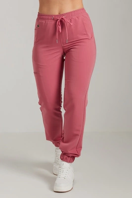 Spodnie medyczne joggery damskie - Merit - Raspberry pink