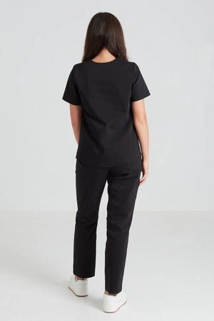 Spodnie medyczne proste damskie - Merit - Jet black - KangooNature