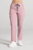 Spodnie medyczne proste damskie - Merit - Pink melange - KangooSoft Premium