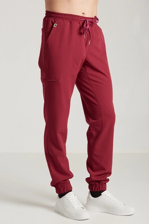 Spodnie medyczne joggery męskie - Sokrates - Electric currant