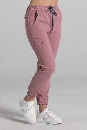 Spodnie medyczne joggery damskie - Merit - Shy pink - KangooNature