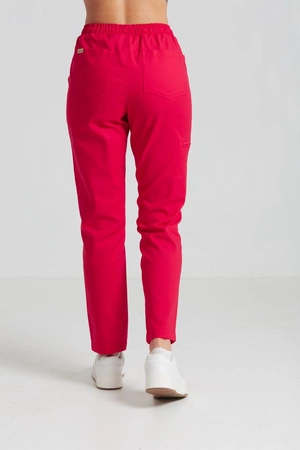 Spodnie medyczne proste damskie - Merit - Bold red - KangooNature