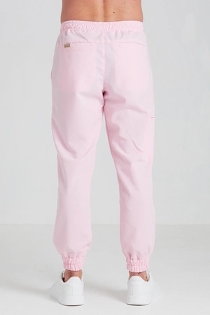 Spodnie medyczne joggery męskie - Sokrates - Bubble gum