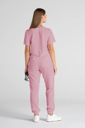 Krótka bluza medyczna damska Florence - Blush pink - KangooSoft Premium