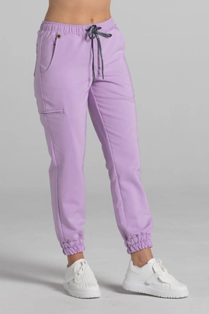Spodnie medyczne joggery damskie - Merit - Lavender - KangooNature