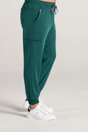 Spodnie medyczne joggery męskie - Sokrates - Bottle green - KangooSoft Premium