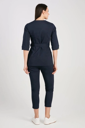 Tunika medyczna damska - rękaw 3/4 - KangooNature - Cansas navy