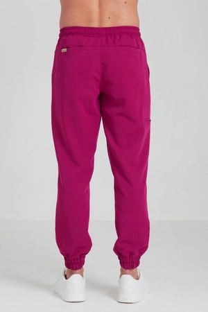 Spodnie medyczne joggery męskie - Sokrates - Jazzberry jam