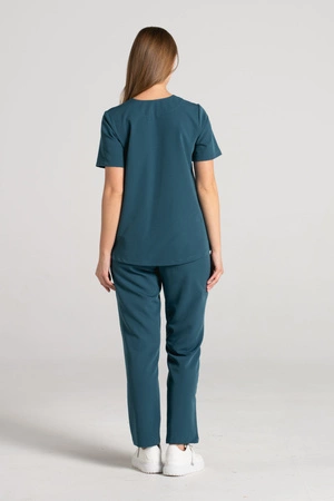 Spodnie medyczne proste damskie - Merit - Ocean blue