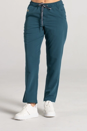 Spodnie medyczne proste damskie - Merit - Ocean blue