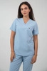 Bluza medyczna damska Virginia - Baby blue - KangooSoft Premium